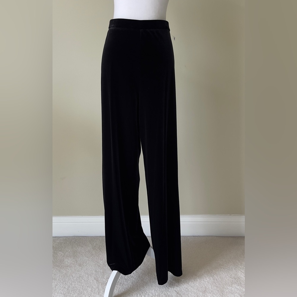 Alex Evenings womens Velvet Full Length Formal Dress Black Pant NWOT Size XL - Picture 5 of 8